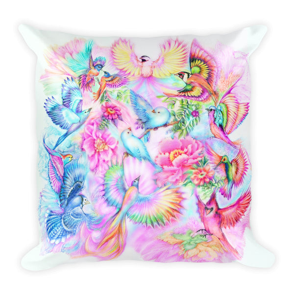 Butterflies and Birdies, Square Pillow