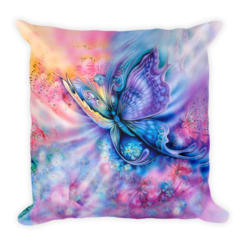 Soaring Free, Butterfly Square Pillow