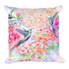 q Birdies and Hummingbirds Square Pillow