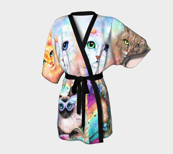 Crazy Cat Tied Kimono