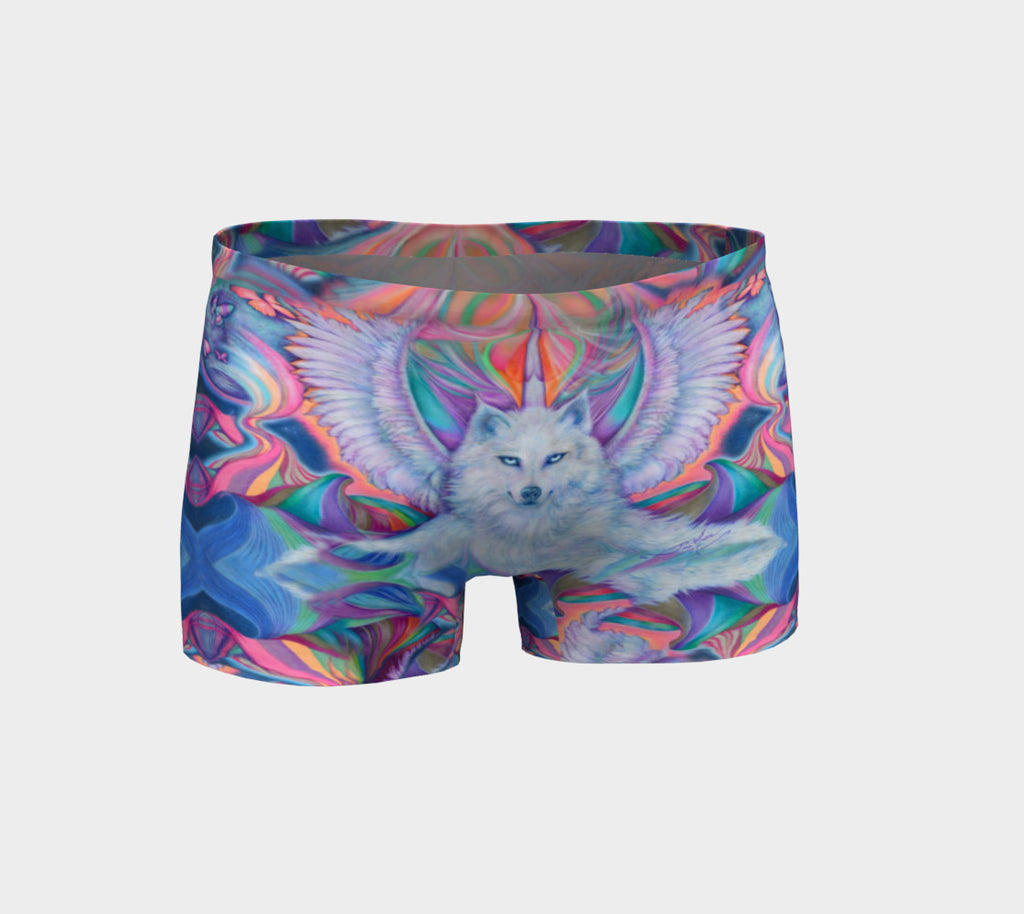 Fantasy White Wolf Low Rise Sport Shorts