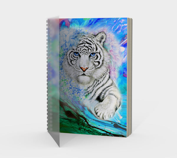 White Tiger Spiral notebook